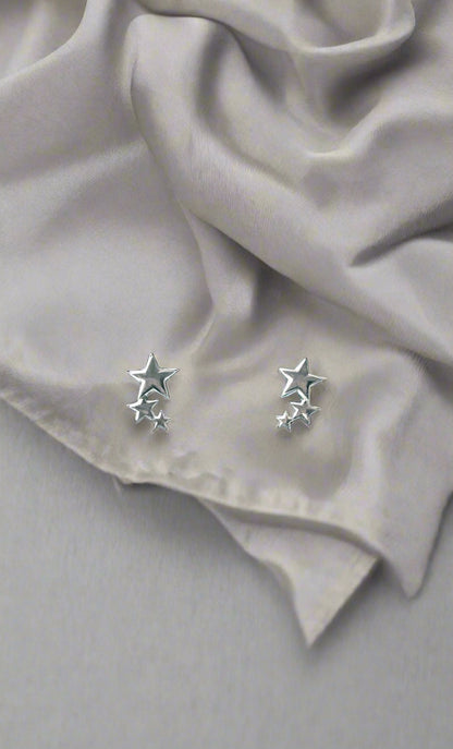 Kids Stars Earrings - 925 Sterling Silver