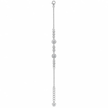 Cascading Horizon Crystal Bracelet - made with 925 Silver