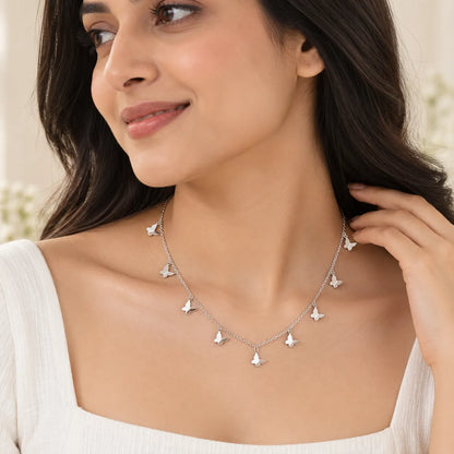 Multi-Butterfly Charm Necklace - made with 925 Silver