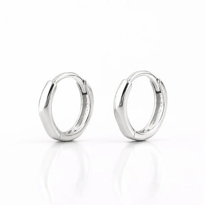 Tivarac Mens Classic Curve Hoops - Single - Made with 925 Silver