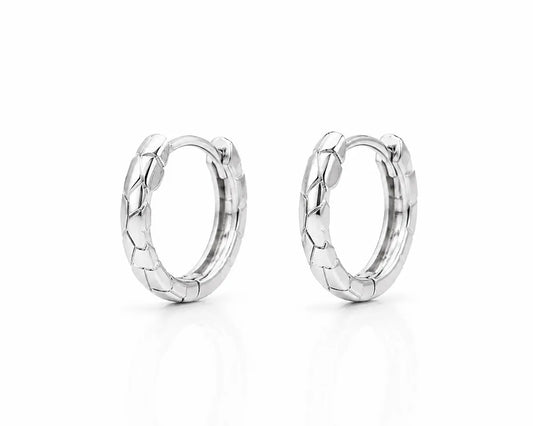 Tivara Mens Kavya Link Hoops - Single - Made with 925 Silver