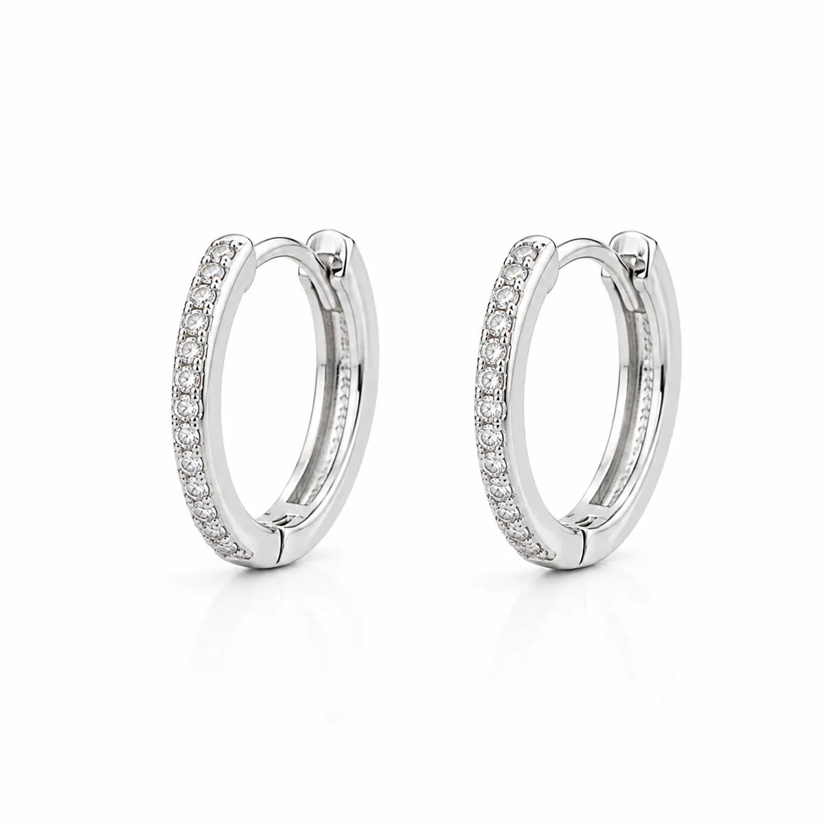 Tivara Mens One Line Hoop Earrings - Single - Made with 925 Silver