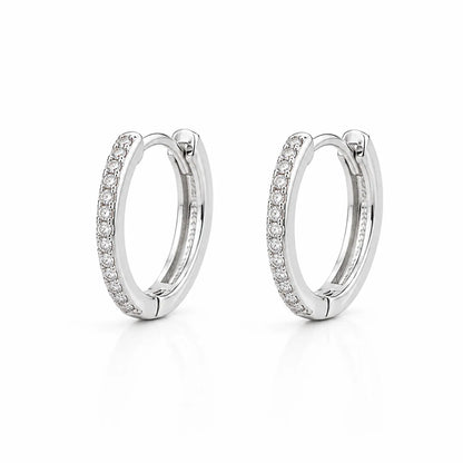 Tivara Mens One Line Hoop Earrings - Single - Made with 925 Silver