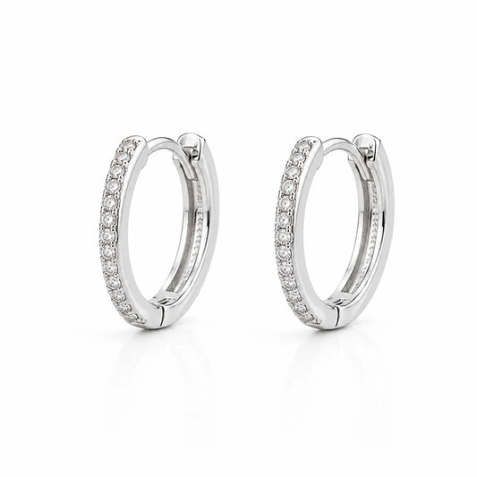 Tivara Mens One Line Hoop Earrings - Single - Made with 925 Silver