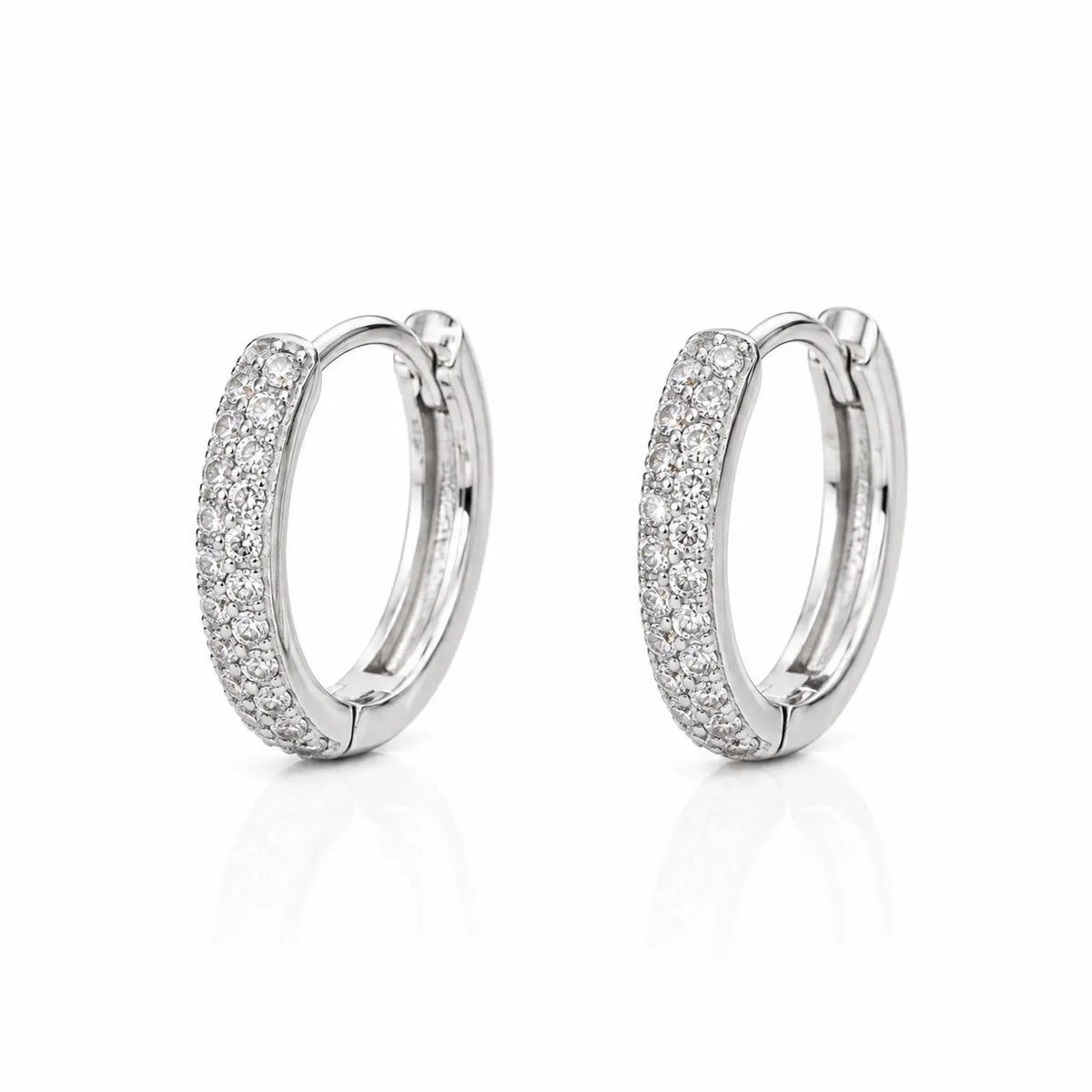 Tivara Mens Two Line Hoop Earrings - Single - Made with 925 Silver
