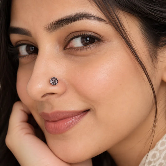 Tivara Mandala Bloom Nose Stud - Made with 925 Silver