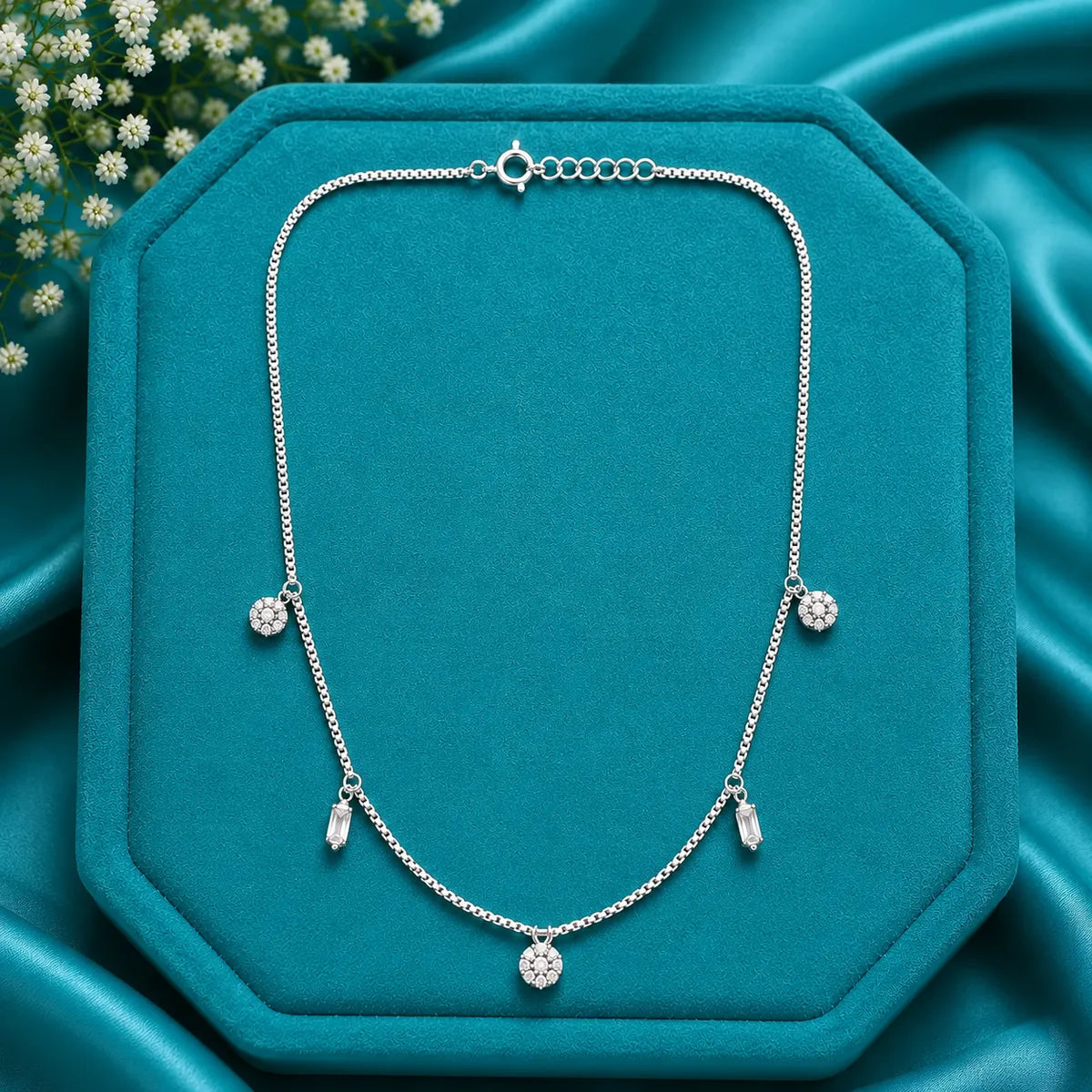 Aurora Charm Necklace Set – 925 Sterling Silver