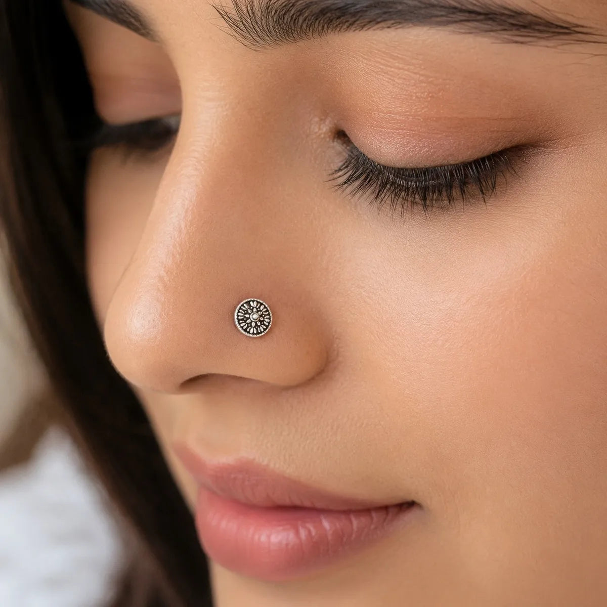 Tivara Sunray Heritage Nose Stud - Made with 925 Silver