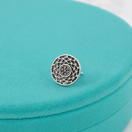 Tivara Antique Mesh Nose Stud - Made with 925 Silver