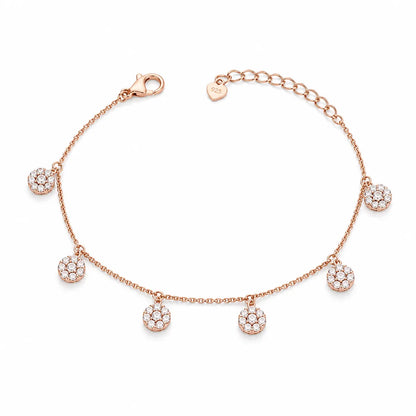 Stellar Disc Dangle Bracelet - made with 925 Silver