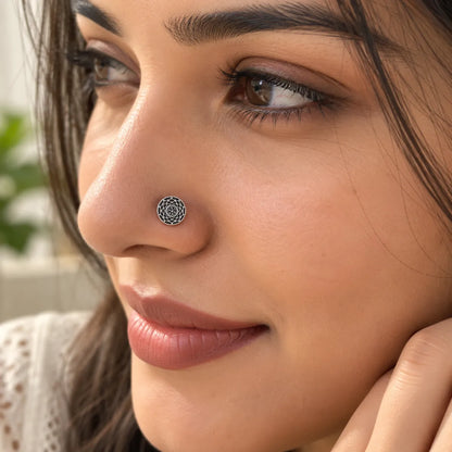 Tivara Antique Mesh Nose Stud - Made with 925 Silver