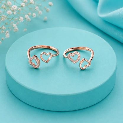 Tivara Amore Heart Toe Ring - Rose gold - Made with 925 Silver