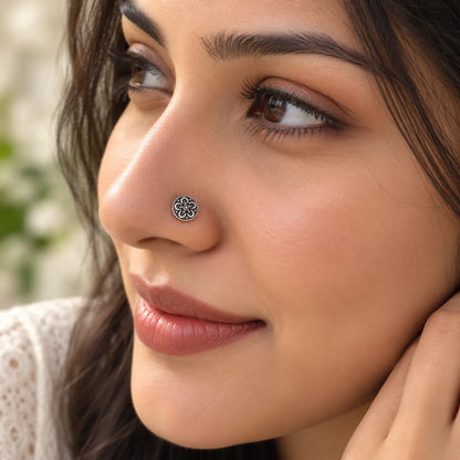 Tivara Bloom Petal Nose Stud - Made with 925 Silver