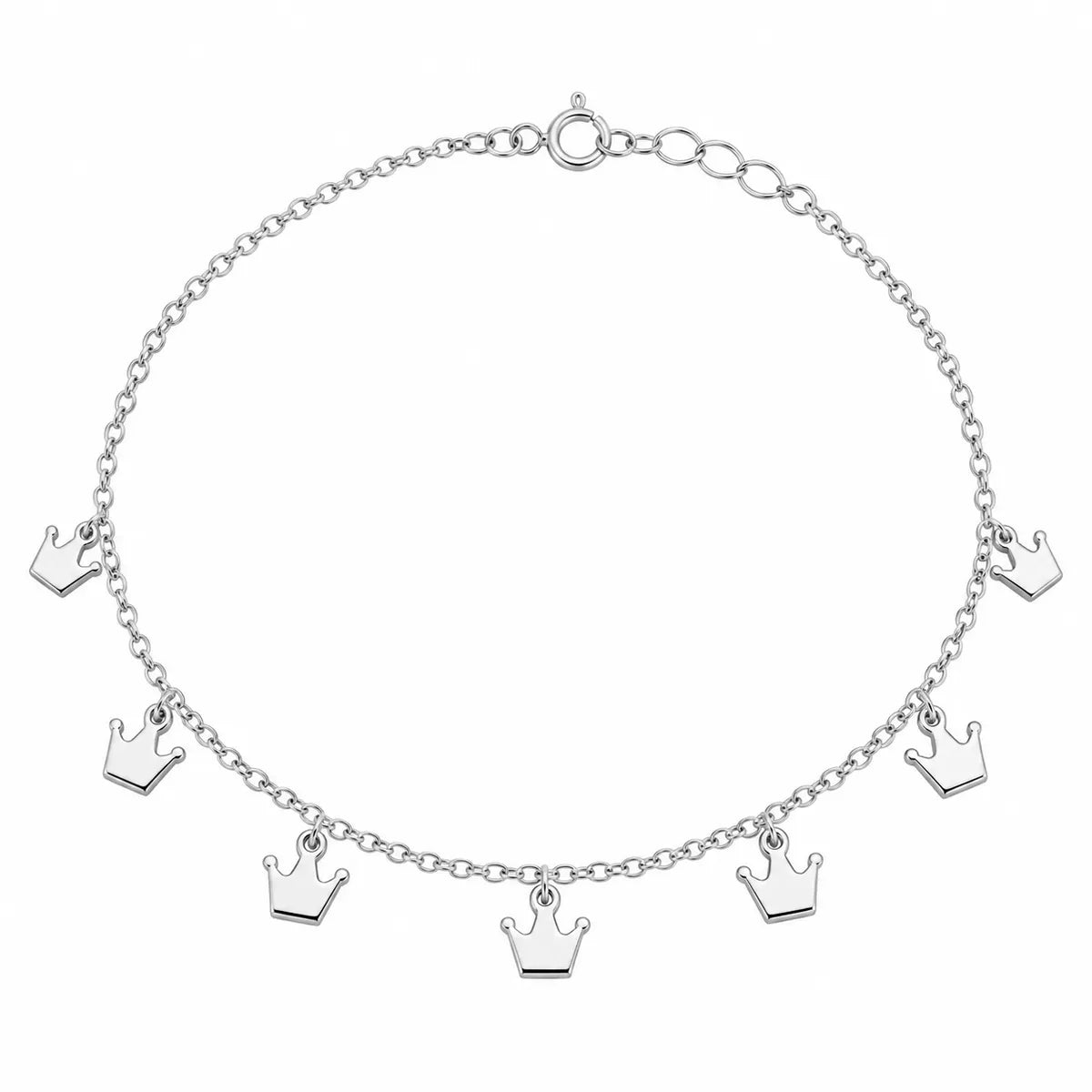 Crown Charm Necklace – 925 Sterling Silver