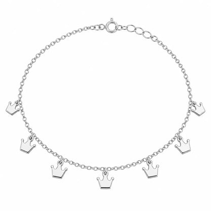Crown Charm Necklace – 925 Sterling Silver
