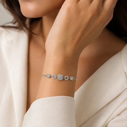 The Halo Station Bracelet - made with 925 Silver