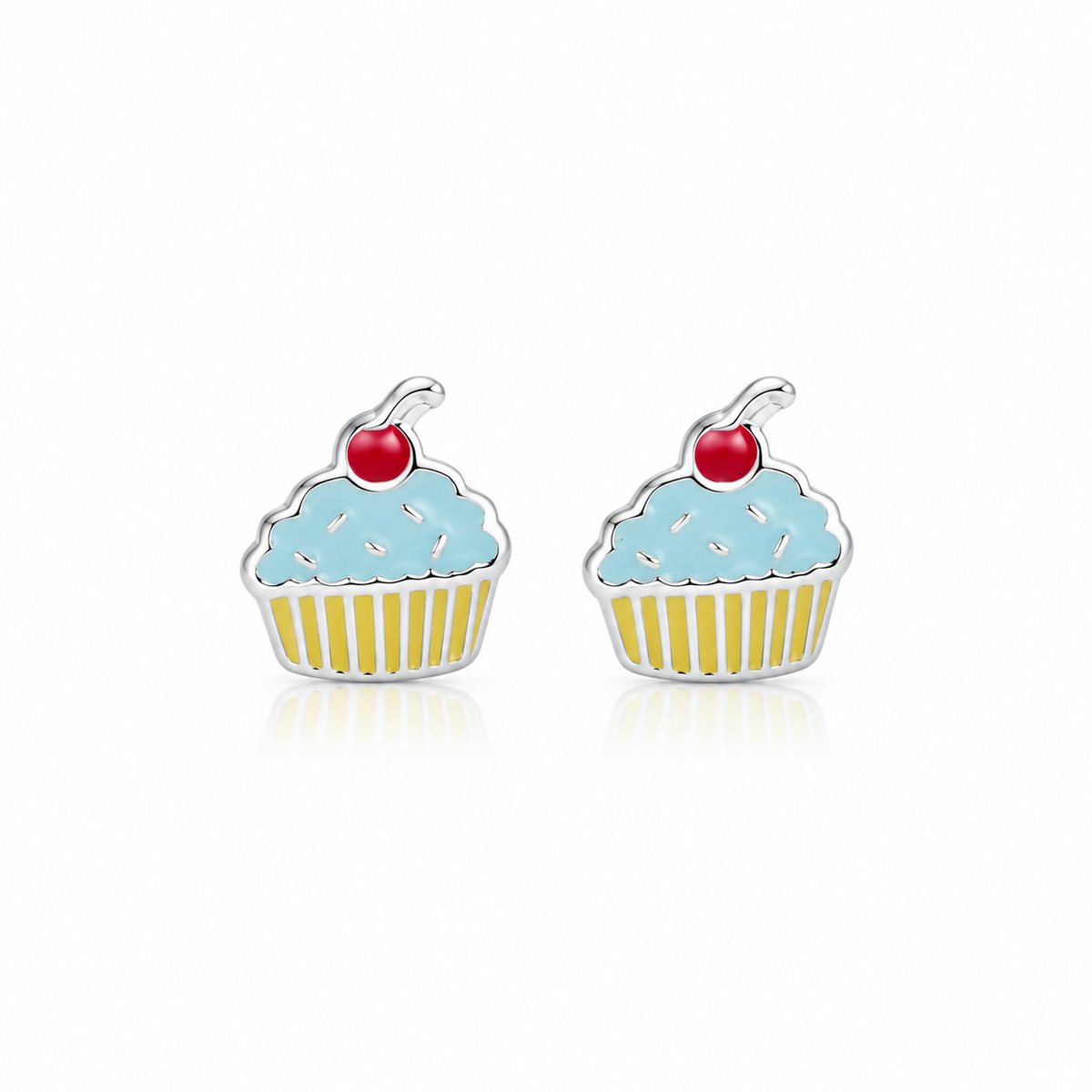 Tivara Sweet Cupcake Kids Earrings - Made with 925 Silver