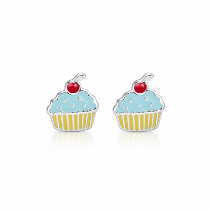 Tivara Sweet Cupcake Kids Earrings - Made with 925 Silver