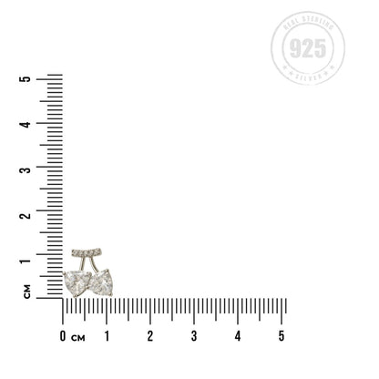 Cherry Sparkle - 925 Silver Earrings