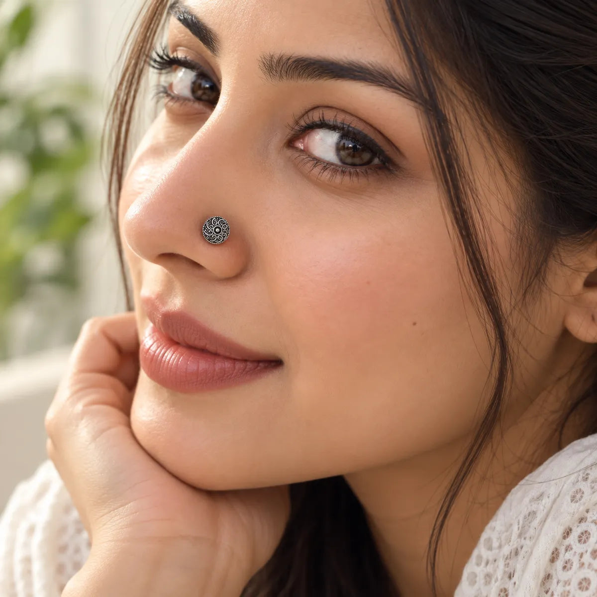 Tivara Royal Paisley Nose Stud - Made with 925 Silver