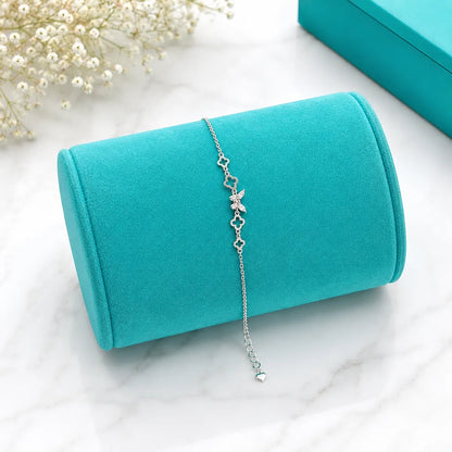 Enchanted Clover & Butterfly Bracelet - made with 925 Silver
