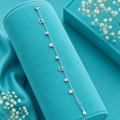 Midnight Stargazer Charm Bracelet - made with 925 Silver