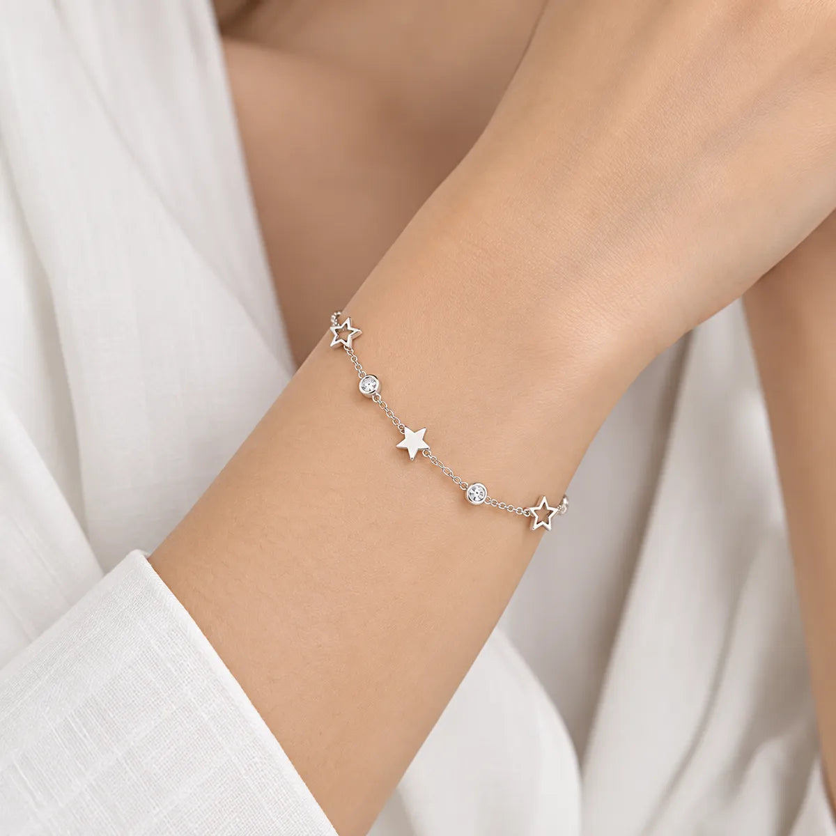 Midnight Stargazer Charm Bracelet - made with 925 Silver