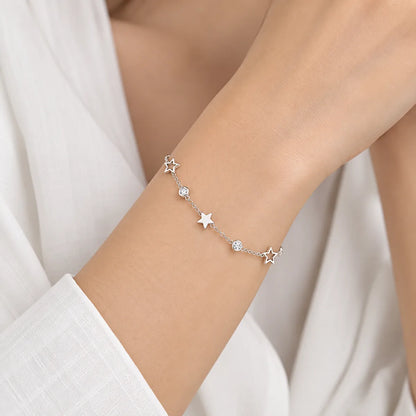Midnight Stargazer Charm Bracelet - made with 925 Silver