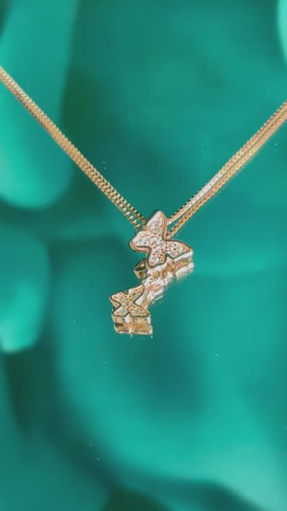 Fluttering Butterfly Elegance – Rose Gold- Made with Pure 925 Silver