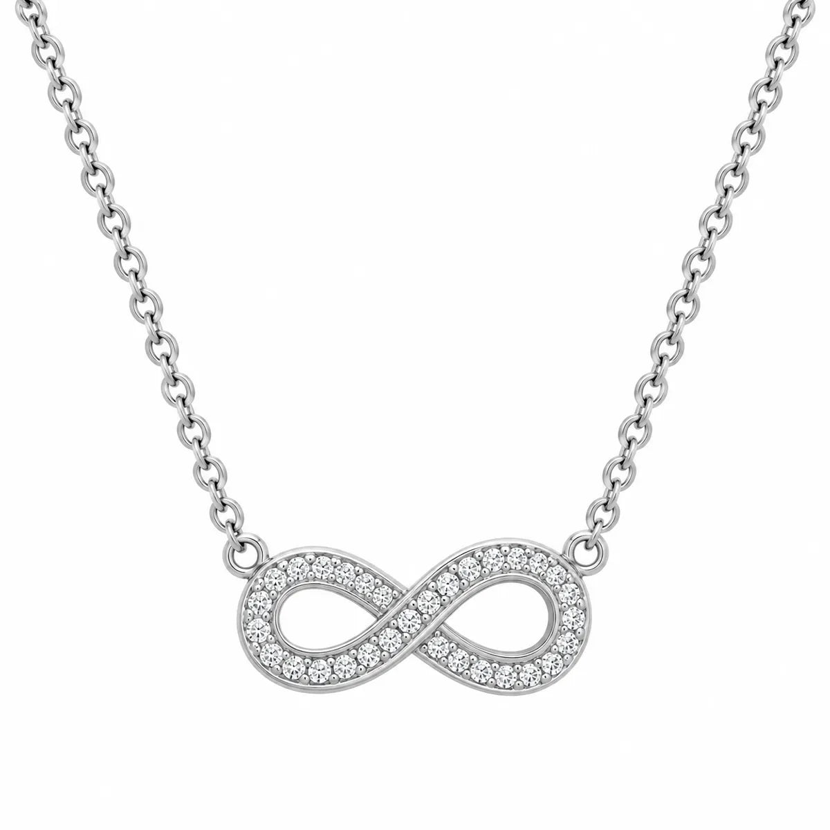 Sterling Silver Infinity Necklace - made with 925 Silver
