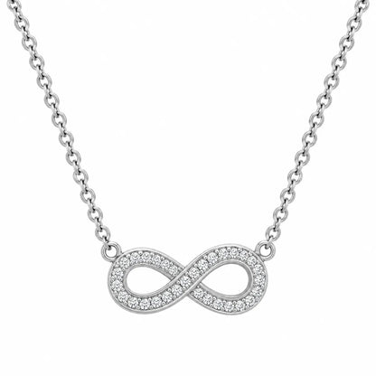 Sterling Silver Infinity Necklace - made with 925 Silver